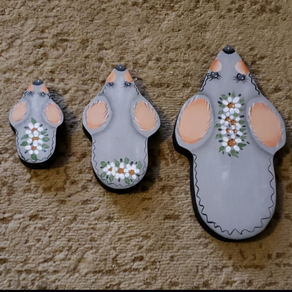 Handmade Mouse family of 3 Mice
